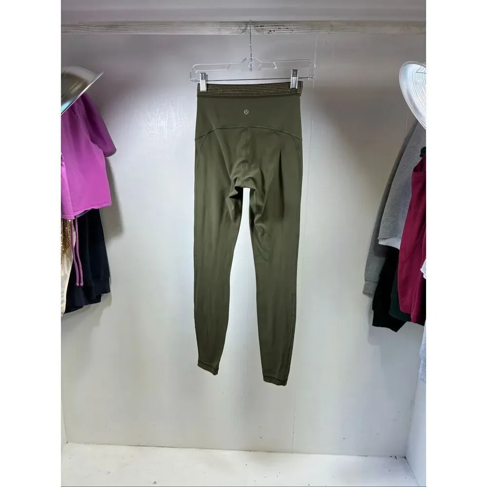 Lululemon Principal Dancer Tight in Armory and Gold Size 4